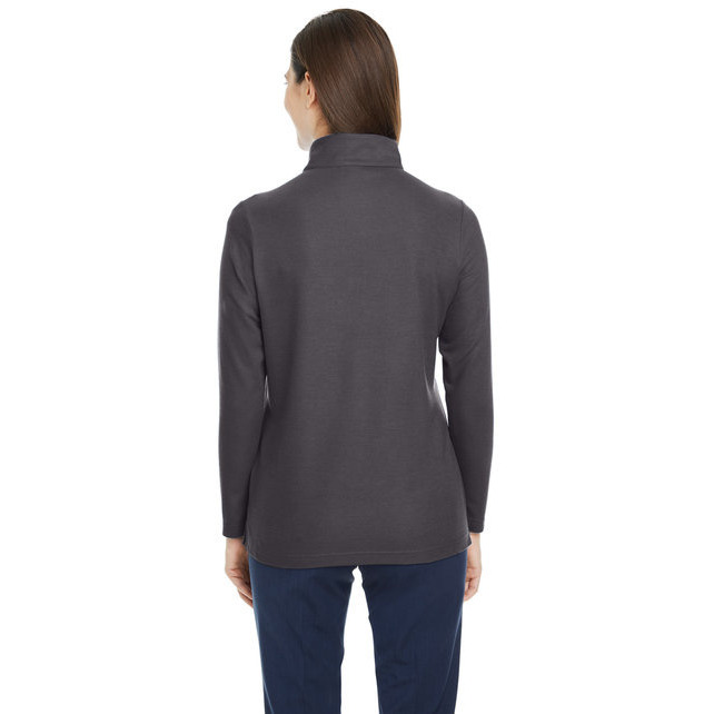 Ladies Fusion chromaSoftPique Quarter-Zip - BLAcK - XS(D0102H7Zc92)