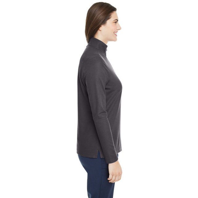 Ladies Fusion chromaSoftPique Quarter-Zip - BLAcK - XS(D0102H7Zc92)