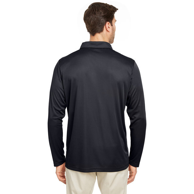 Mens Zone Performance Long Sleeve Polo - BLAcK - XS(D0102H7ZKMJ)