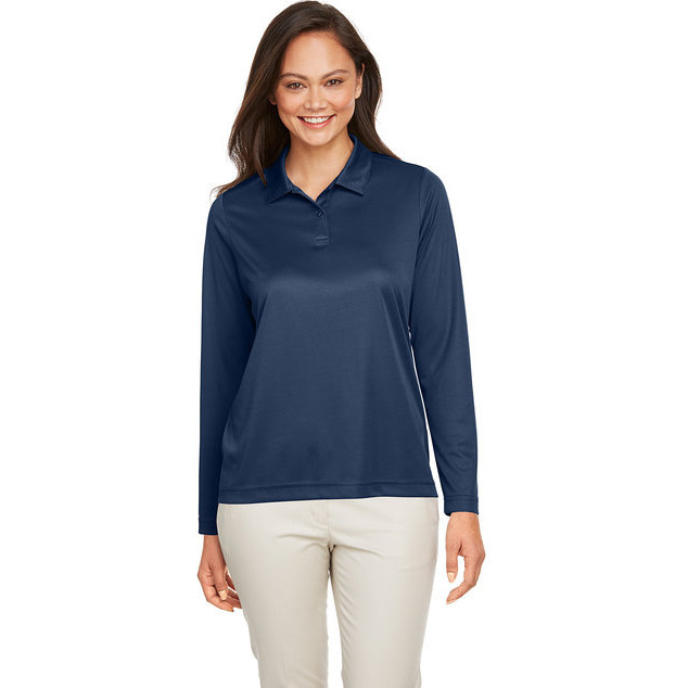 Ladies Zone Performance Long Sleeve Polo - BLAcK - XS(D0102H7ZTJX)