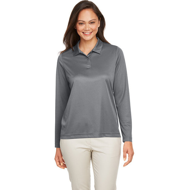 Ladies Zone Performance Long Sleeve Polo - BLAcK - XS(D0102H7ZTJT)