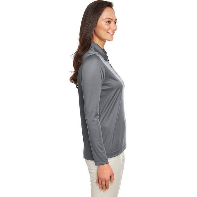 Ladies Zone Performance Long Sleeve Polo - BLAcK - XS(D0102H7ZTJT)