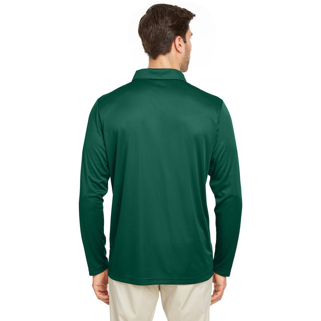 Mens Zone Performance Long Sleeve Polo - BLAcK - XS(D0102H7ZKJP)