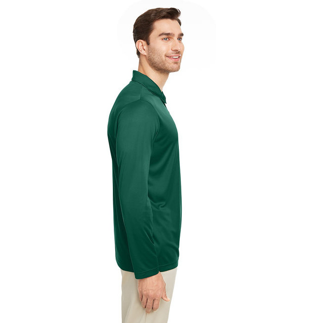 Mens Zone Performance Long Sleeve Polo - BLAcK - XS(D0102H7ZKJP)