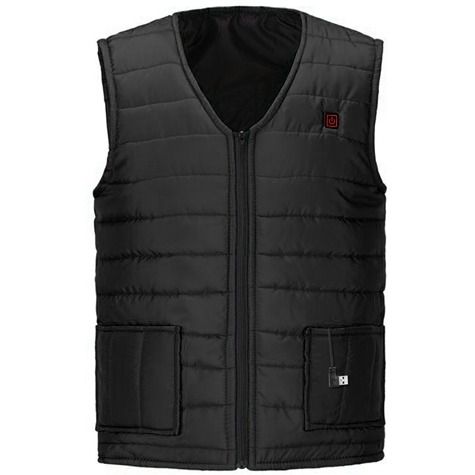 Heat Jacket Vest 3 Heating Gear Adjustable USB Heated Vest Warm Heat Coat Vest w/ 5 Heating Pads For Men Women Winter Outdoor Activity