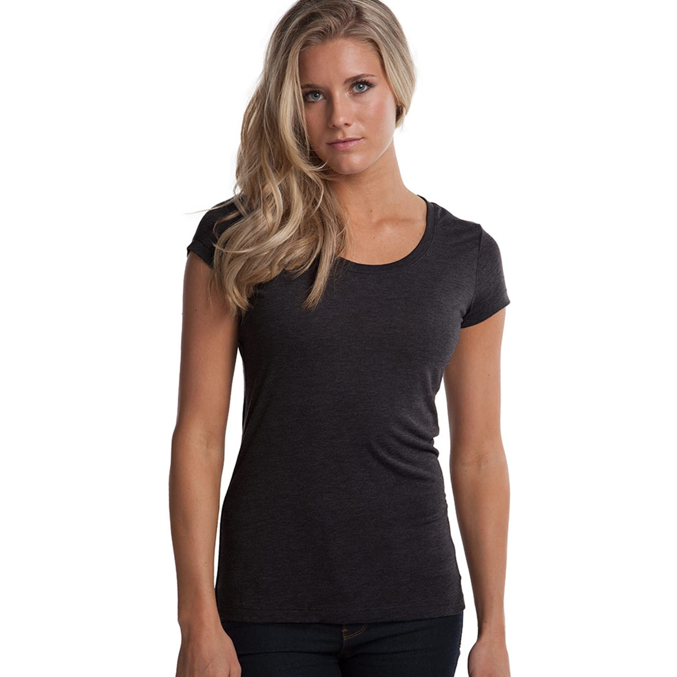 Bamboo Scoop Tee - Gray Heather by Cariloha for Women - 1 Pc T-Shirt (XL)
