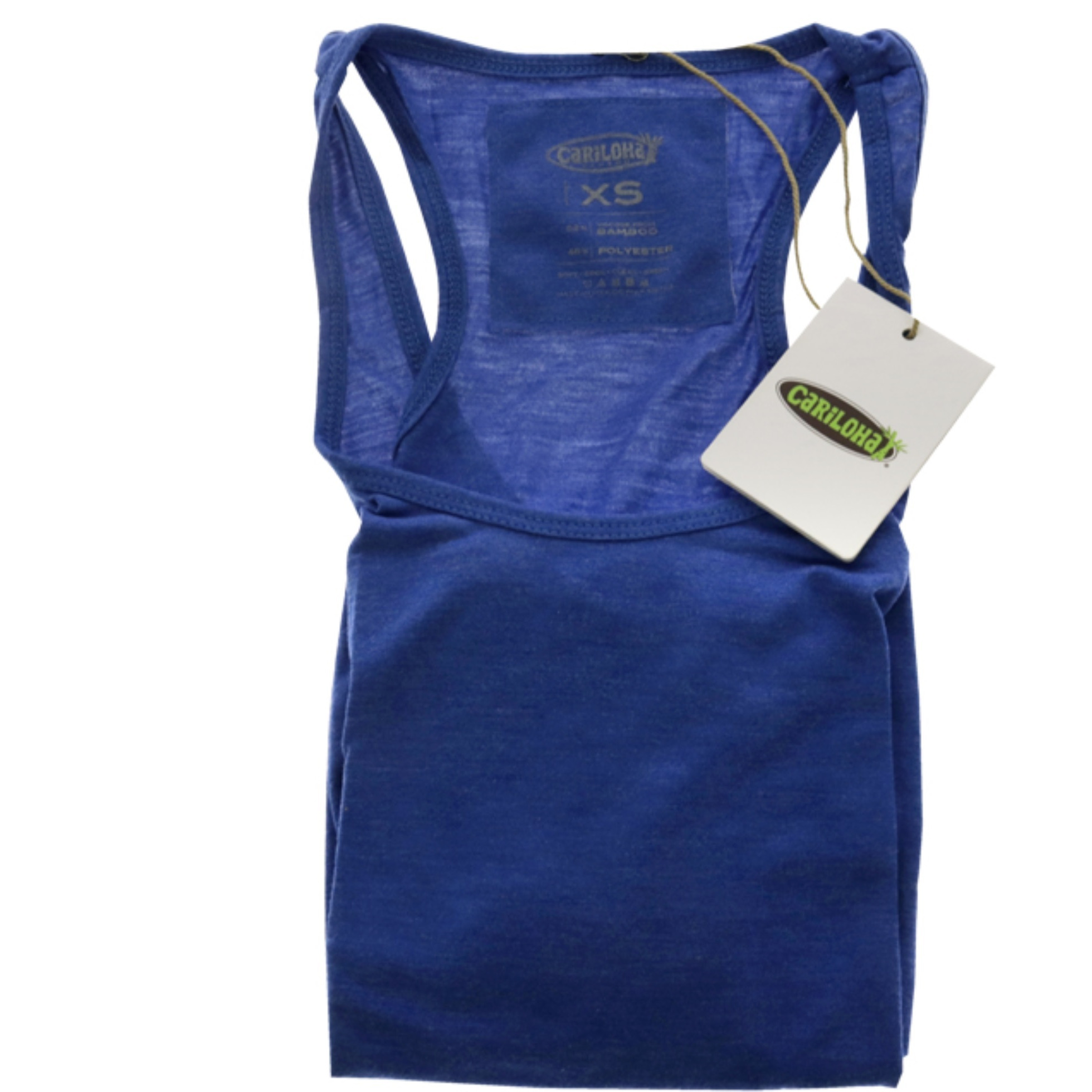 Bamboo Racer Tank - Reef Blue Heather by Cariloha for Women - 1 Pc Tank Top (XS)