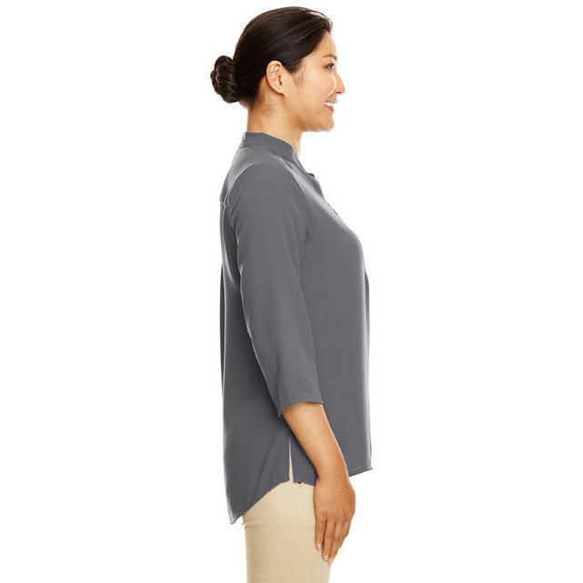 Ladies Perfect Fit34-Sleeve crepe Tunic - BLAcK - XS(D0102H7Z0D8)
