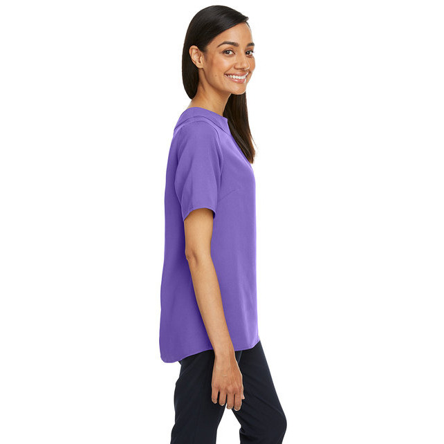 Ladies Perfect FitBoat-Neck Blouse - BLAcK - XS(D0102H7Z4YP)