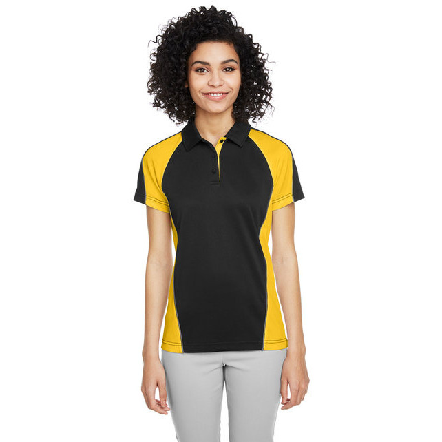 Ladies Advantage Snag Protection Plus IL colorblock Polo - BLK RED D cHRc - XS(D0102H7ZBQ8)