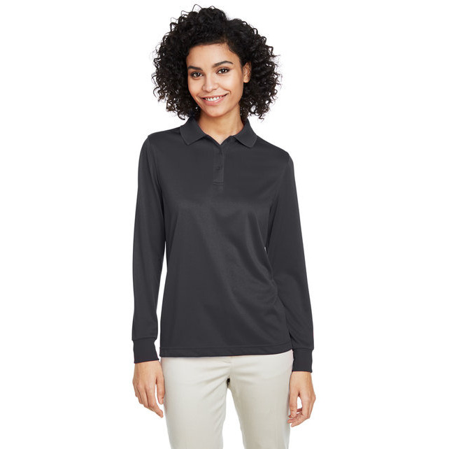 Ladies Advantage Snag Protection Plus IL Long Sleeve Polo - BLAcK - XS(D0102H7Z0UT)