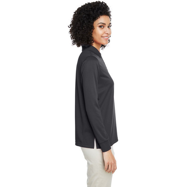Ladies Advantage Snag Protection Plus IL Long Sleeve Polo - BLAcK - XS(D0102H7Z0UT)
