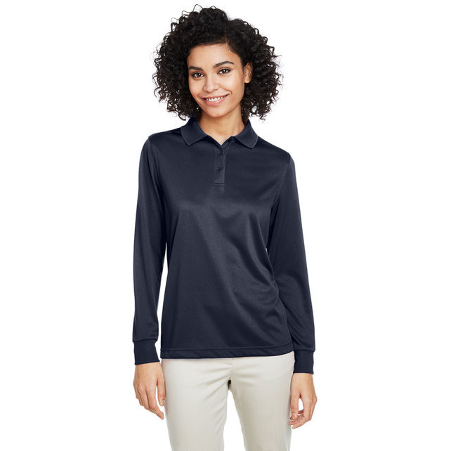 Ladies Advantage Snag Protection Plus IL Long Sleeve Polo - BLAcK - XS(D0102H7Z0F8)