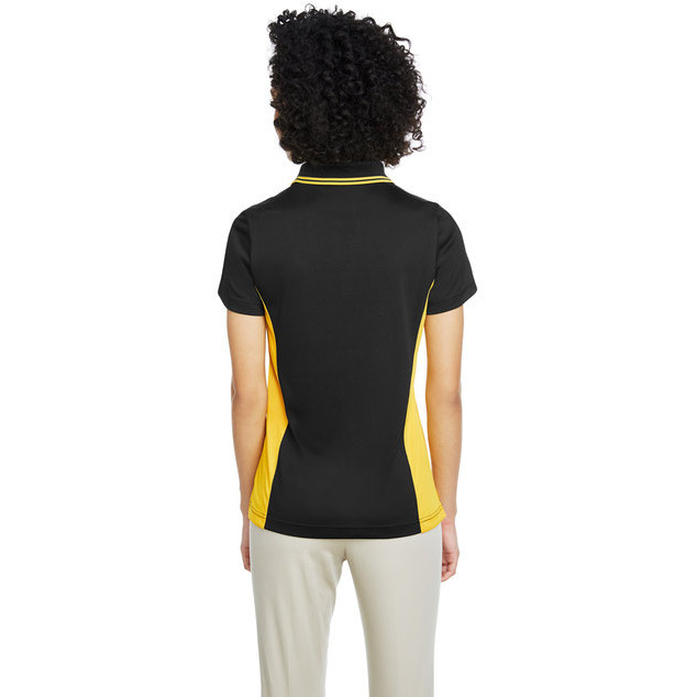 Ladies Flash Snag Protection Plus IL colorblock Polo - BLAcK SNRY YLLW - XS(D0102H7ZVKX)