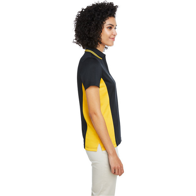 Ladies Flash Snag Protection Plus IL colorblock Polo - BLAcK SNRY YLLW - XS(D0102H7ZVKX)
