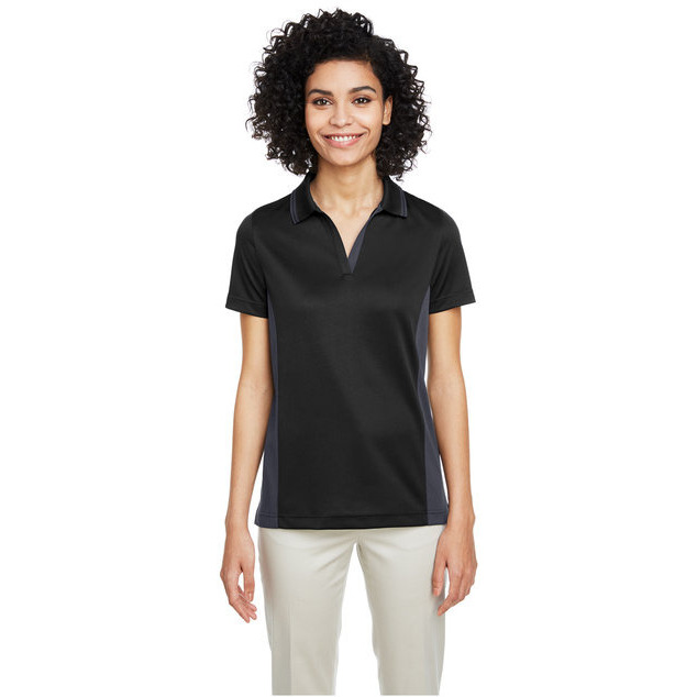 Ladies Flash Snag Protection Plus IL colorblock Polo - BLAcK SNRY YLLW - XS(D0102H7ZVDJ)
