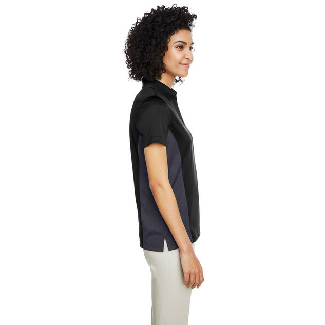 Ladies Flash Snag Protection Plus IL colorblock Polo - BLAcK SNRY YLLW - XS(D0102H7ZVDJ)