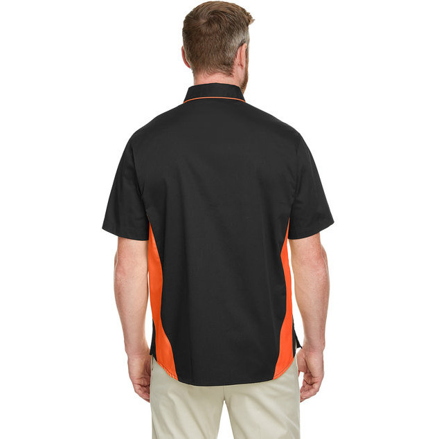 Mens Flash IL colorblock Short Sleeve Shirt - BLAcK SNRY YLLW - 5XL(D0102H7Z05P)