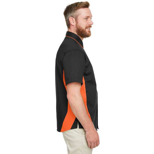 Mens Flash IL colorblock Short Sleeve Shirt - BLAcK SNRY YLLW - 5XL(D0102H7Z05P)