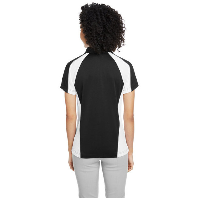 Ladies Advantage Snag Protection Plus IL colorblock Polo - BLK RED D cHRc - XS(D0102H7ZB6J)