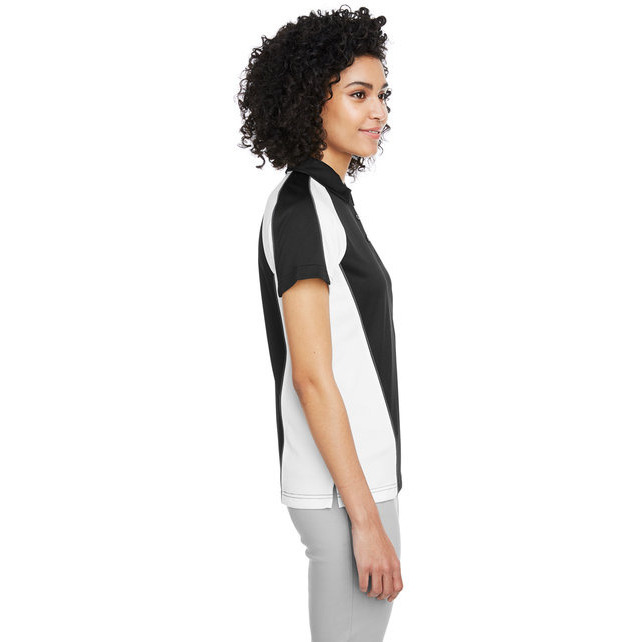 Ladies Advantage Snag Protection Plus IL colorblock Polo - BLK RED D cHRc - XS(D0102H7ZB6J)