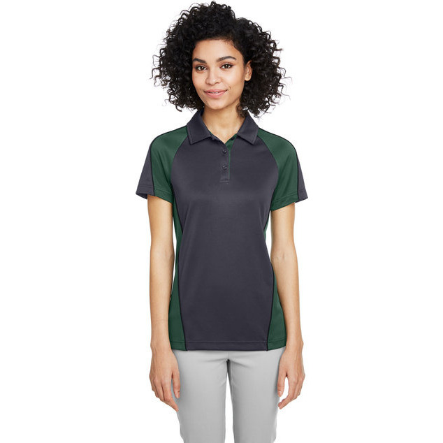 Ladies Advantage Snag Protection Plus IL colorblock Polo - BLK RED D cHRc - XS(D0102H7ZBBJ)