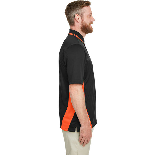 Mens Tall Flash Snag Protection Plus IL colorblock Polo - BLAcK SNRY YLLW - LT(D0102H7ZFD8)