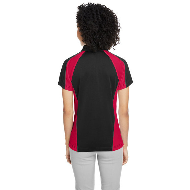 Ladies Advantage Snag Protection Plus IL colorblock Polo - BLK RED D cHRc - XS(D0102H7ZBJ2)
