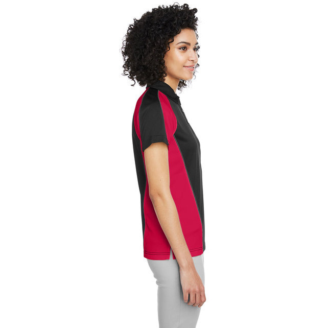 Ladies Advantage Snag Protection Plus IL colorblock Polo - BLK RED D cHRc - XS(D0102H7ZBJ2)