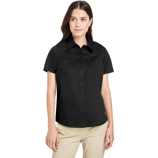 Ladies Advantage IL Short-Sleeve Work Shirt - BLAcK - XS(D0102H7ZMTT)