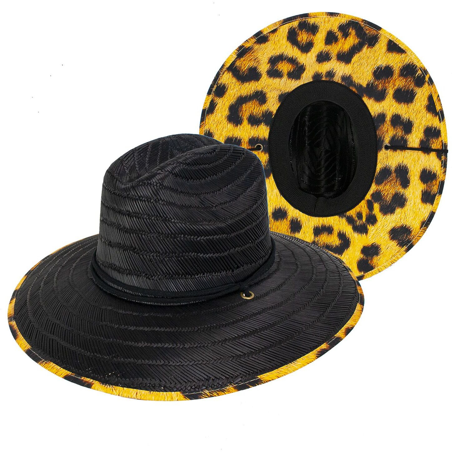 Leopardo Straw Lifeguard Hat