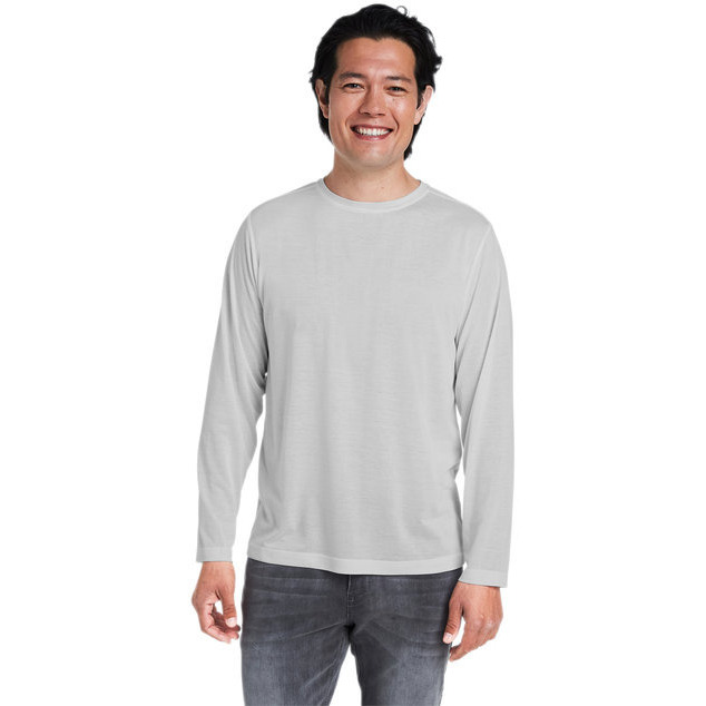Adult Fusion chromaSoftPerformance Long-Sleeve T-Shirt - cARBON - 5XL(D0102H7Z40T)