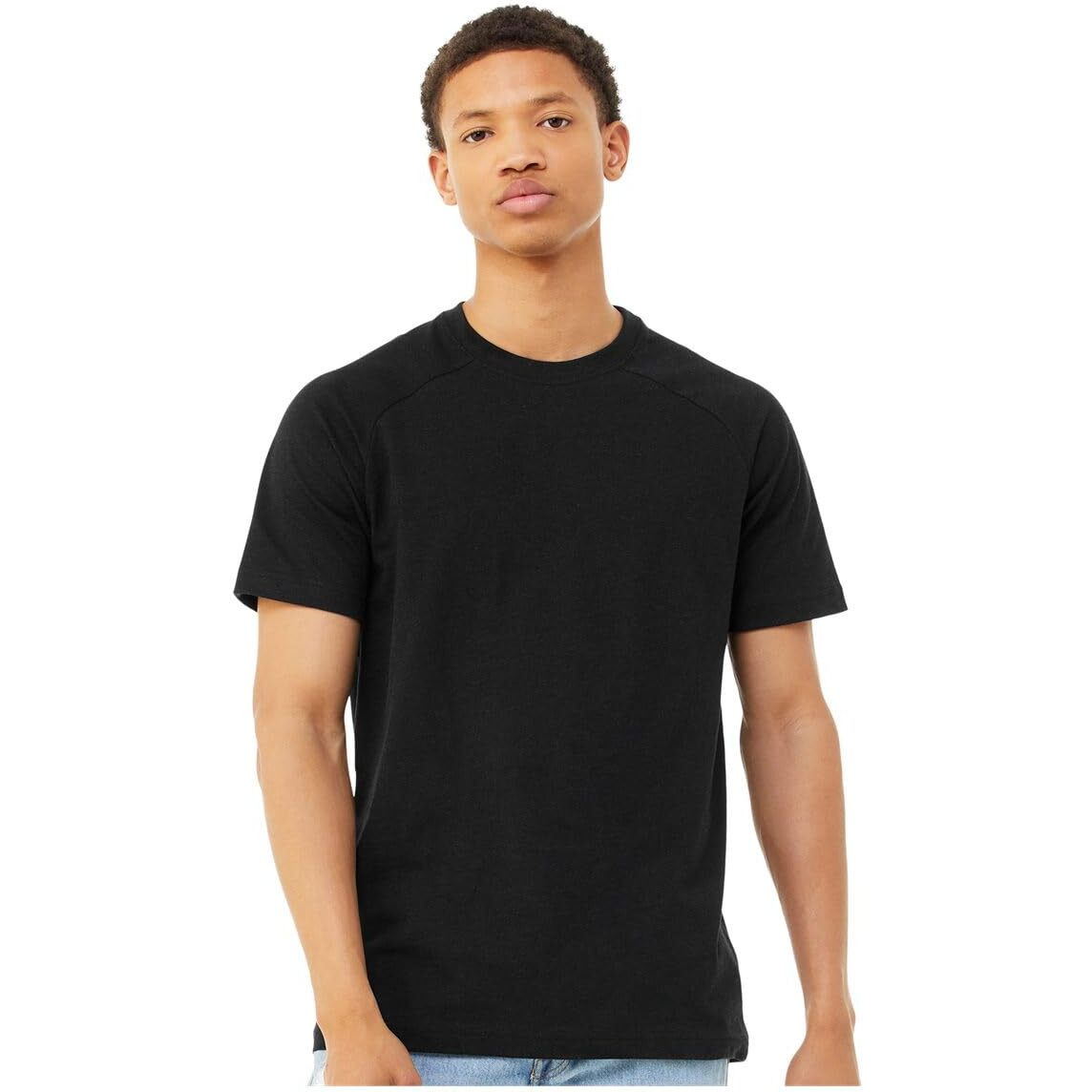 Bella + Canvas 3201 Mens Heather CVC Raglan T-Shirt