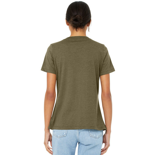 Bella + Canvas 6405CVC Ladies Relaxed Heather CVC Jersey V-Neck T-Shirt