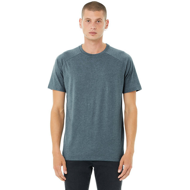 Bella + Canvas 3201 Mens Heather CVC Raglan T-Shirt