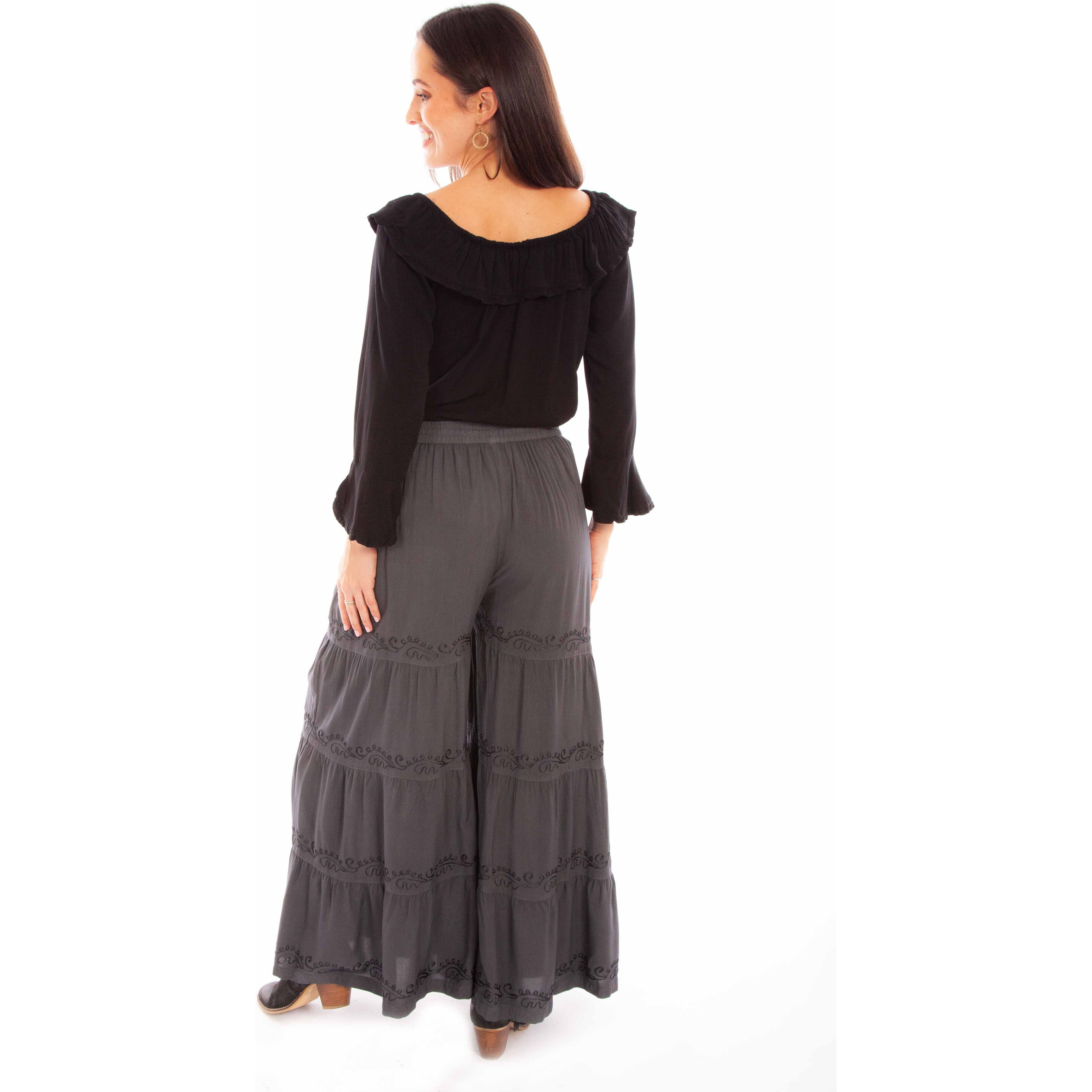 RAYON PALAZZO PANTS W/POCKETS