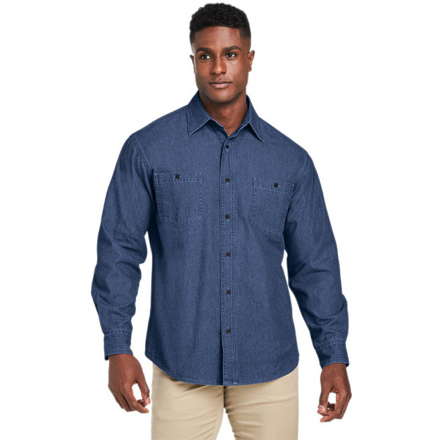 Mens Denim Shirt-Jacket - DARK DENIM - XS(D0102H7Z8N6)