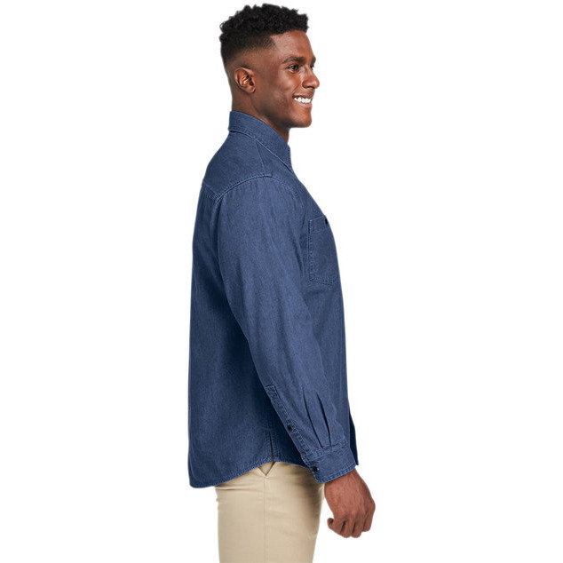 Mens Denim Shirt-Jacket - DARK DENIM - XS(D0102H7Z8N6)