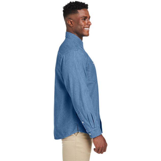 Mens Denim Shirt-Jacket - DARK DENIM - XS(D0102H7Z8W2)