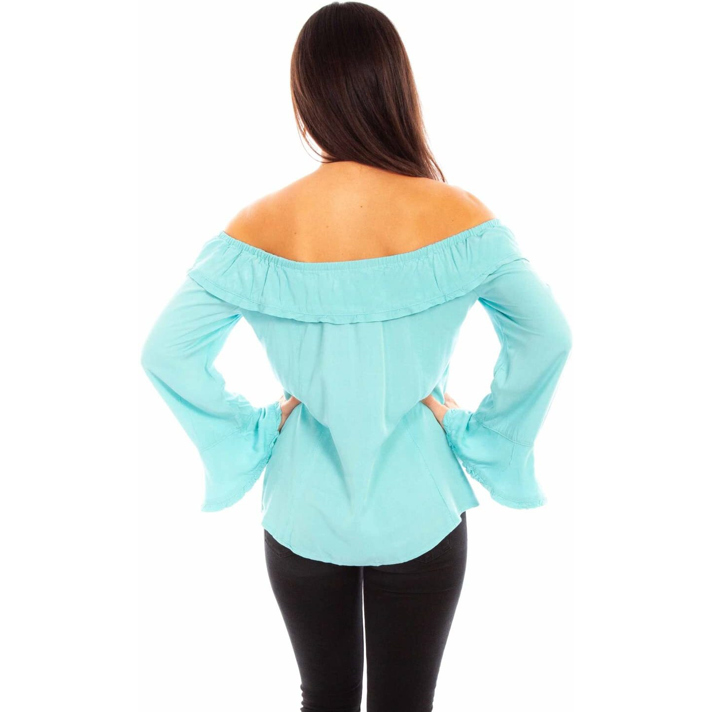 RUFFLE OFF/ON SHOULDER BLOUSE