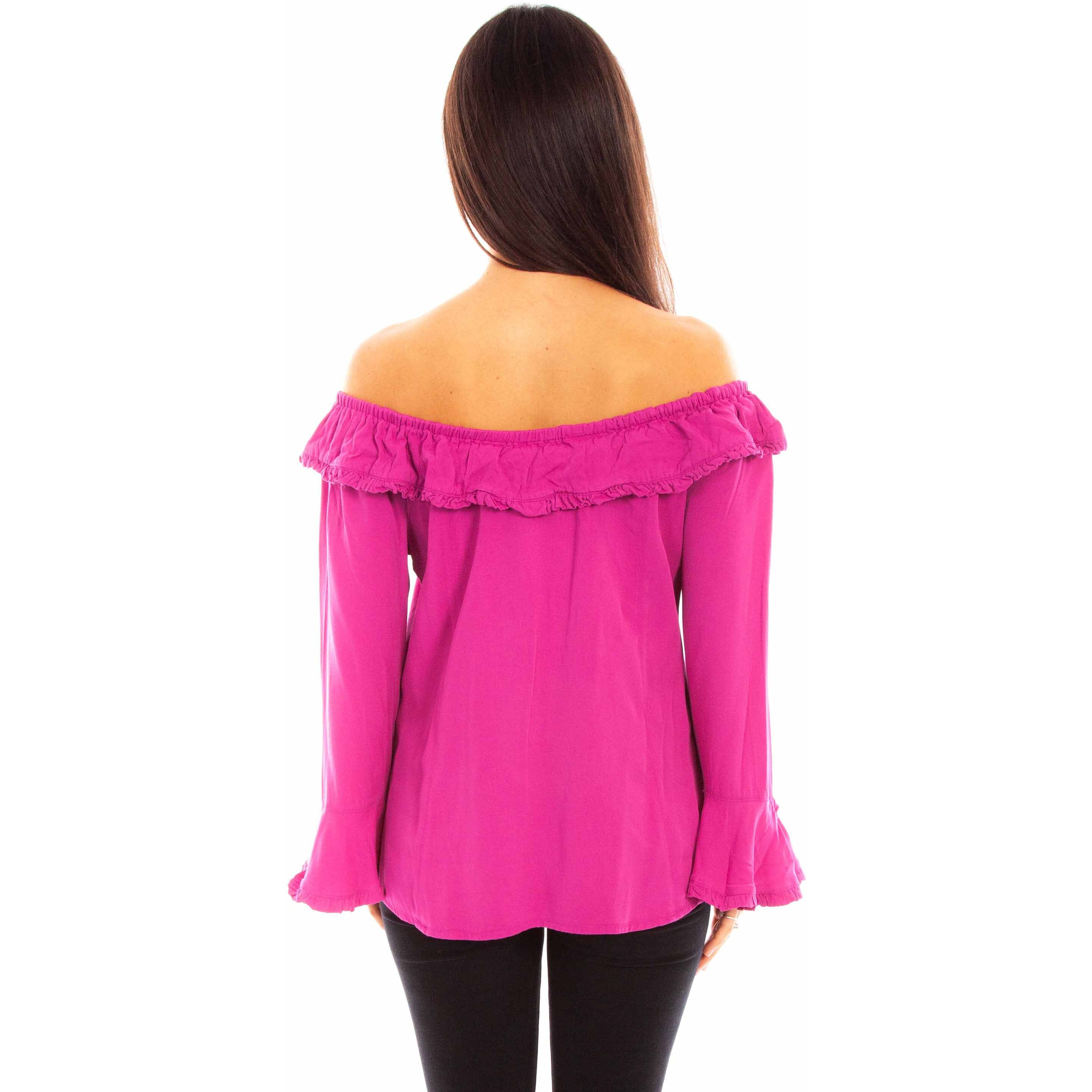 RUFFLE OFF/ON SHOULDER BLOUSE