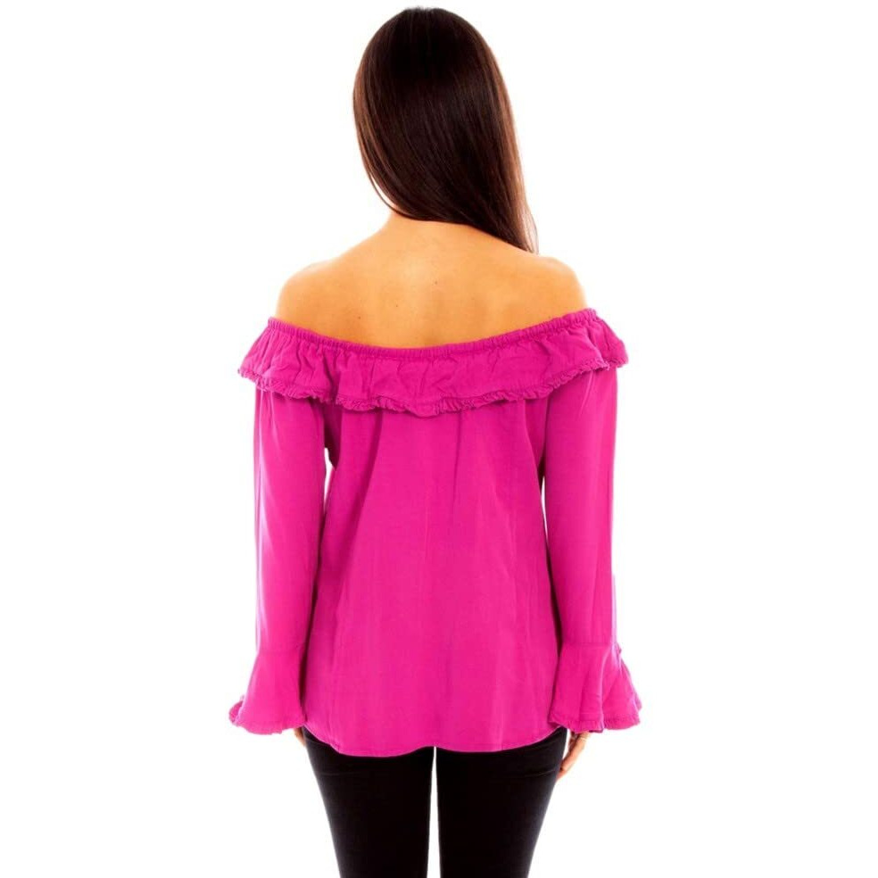 RUFFLE OFF/ON SHOULDER BLOUSE