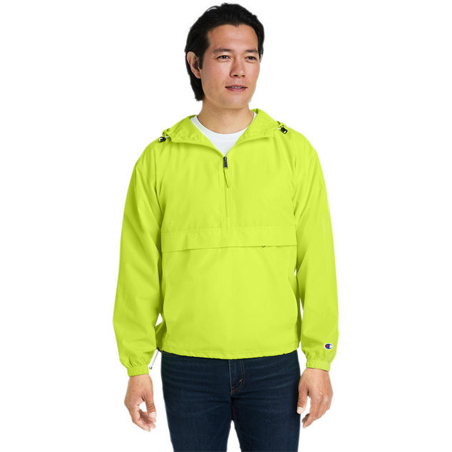 Adult Packable Anorak 14 Zip Jacket - BLAcK - S(D0102H7Y3H6)