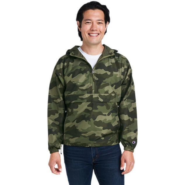 Adult Packable Anorak 14 Zip Jacket - BLAcK - S(D0102H7Y3H2)