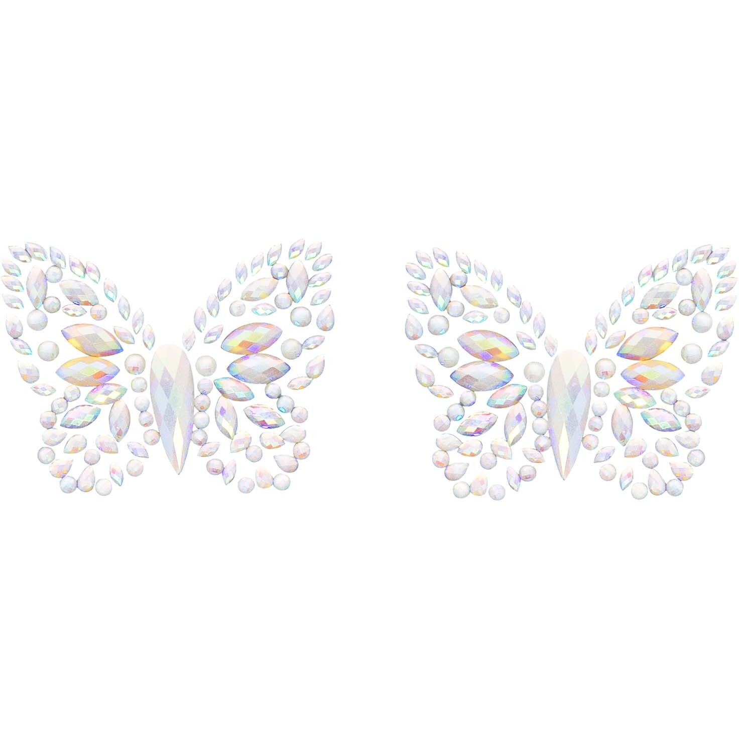 Chrysallis adhesive glow in the dark nipple jewels sticker.