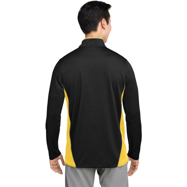 Mens Flash Snag Protection Plus IL colorblock Quarter-Zip - BLAcK SUNRY YLW - S(D0102H789FX)