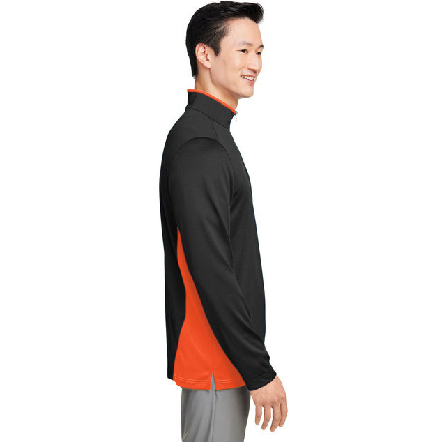 Mens Flash Snag Protection Plus IL colorblock Quarter-Zip - BLAcK SUNRY YLW - S(D0102H789T6)