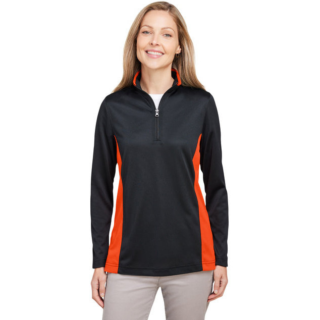 Ladies Flash Snag Protection Plus IL colorblock Quarter-Zip - BLAcK SUNRY YLW - XS(D0102H78RH2)
