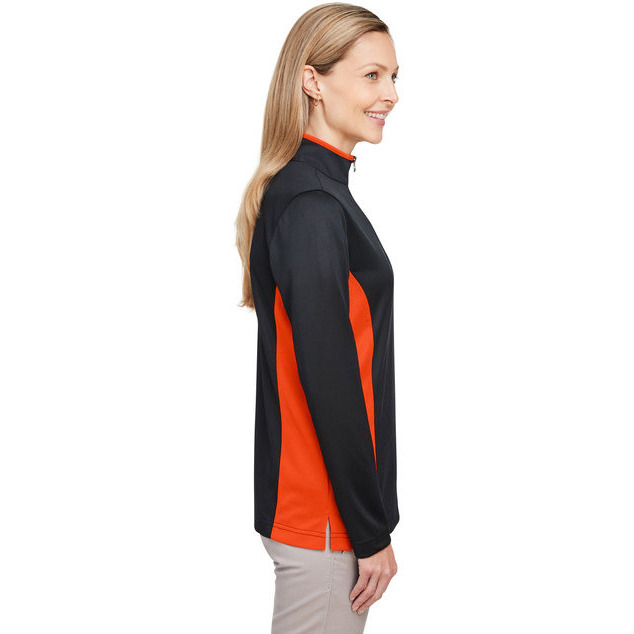 Ladies Flash Snag Protection Plus IL colorblock Quarter-Zip - BLAcK SUNRY YLW - XS(D0102H78RH2)