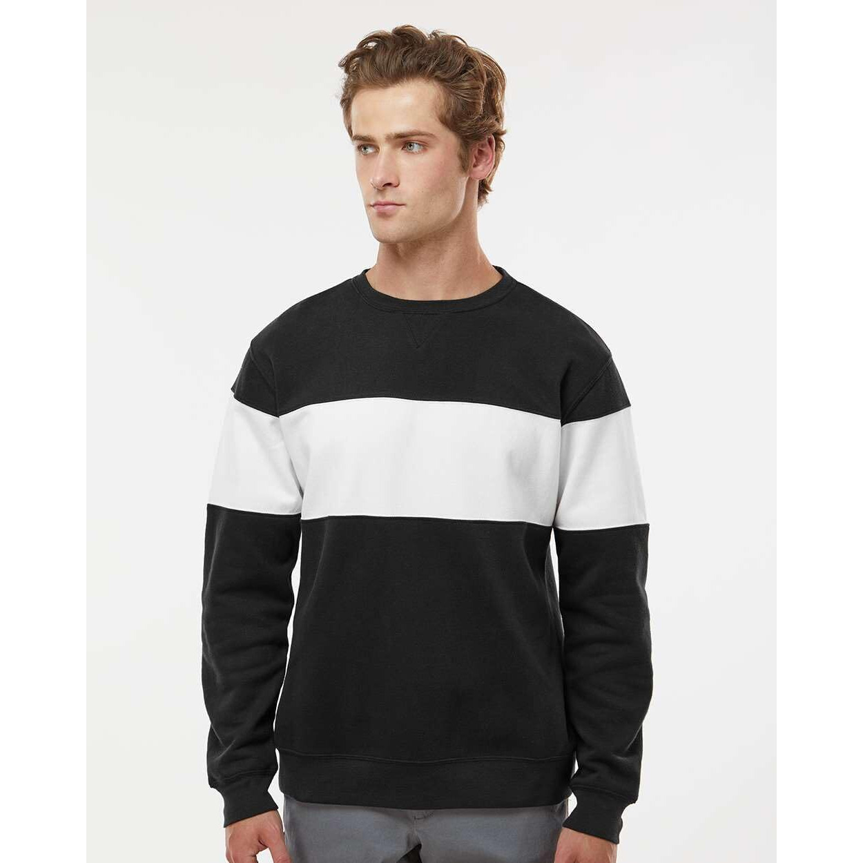 J America 8646JA Unisex Varisity Fleece Crew